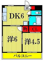 間取図画像 2DK