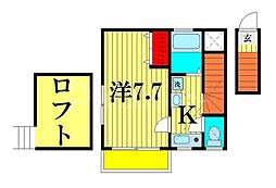 ミニフラット11 1Kの間取図画像