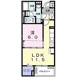 フェリーチェ大鷹 1LDKの間取図画像