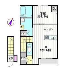 Victoire 1LDKの間取図画像