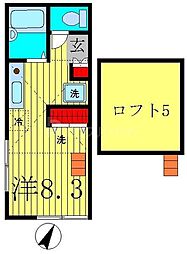 PATIOSQUARE桜台 ワンルームの間取図画像