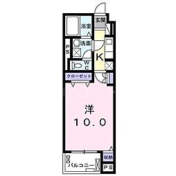 オークリーフビレッジ 1Kの間取図画像
