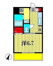 ロイヤルフレア・M 1Kの間取図画像