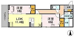 Noble Ferro 2LDKの間取図画像
