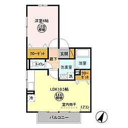 グランパティオ5 1LDKの間取図画像
