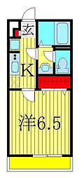 リブリ・豊四季 1Kの間取図画像