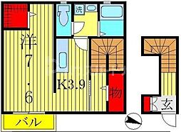 シリエージョ南柏 1Kの間取図画像