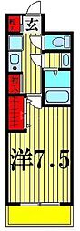 カレッジスクエア柏 1Kの間取図画像