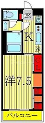 リブリ・ラシーナ3 1Kの間取図画像