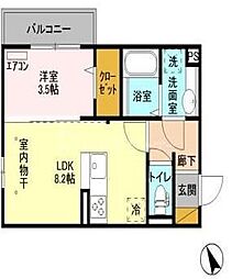 グランツ 1LDKの間取図画像