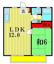 ファインディ 1LDKの間取図画像
