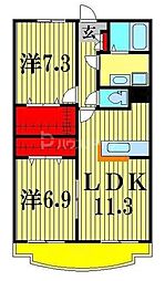 ルピナス 2LDKの間取図画像