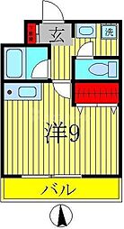 アルシェ柏 1Kの間取図画像