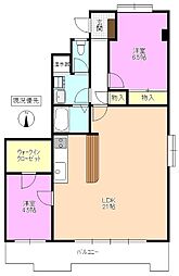 アーク塩尻 2LDKの間取図画像