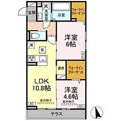 Gran Luxe 2LDKの間取図画像