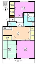 マンションアビテ 3DKの間取図画像
