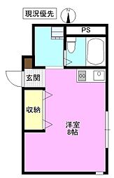 ハウス21 ワンルームの間取図画像