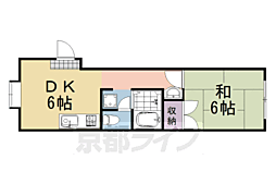 フレグランス井上 1DKの間取図画像