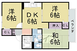 セジュール93 3DKの間取図画像