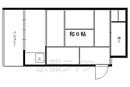 岡田アパート 1Kの間取図画像