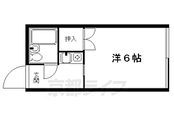 アクエルド東大路 1Kの間取図画像