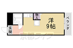 パークハイツエクセル ワンルームの間取図画像