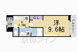 ヒカルサ京田辺大住 1Kの間取図画像