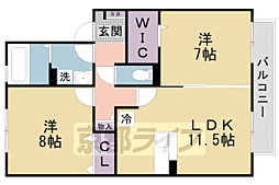 オークコート 2LDKの間取図画像