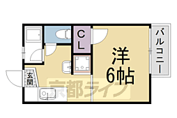 サニーコーポ岡崎 1Kの間取図画像