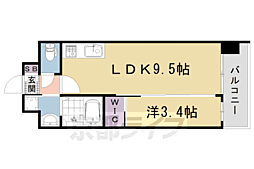 ソルテラス嵯峨嵐山 1LDKの間取図画像