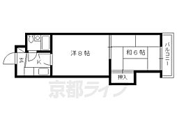 カーサベラ 2Kの間取図画像