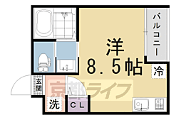 noa竹田 ワンルームの間取図画像