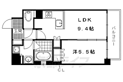 リーガル京都堀川中立売 1LDKの間取図画像