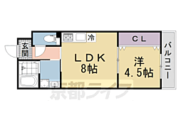 レジデンスコート橋本 1LDKの間取図画像