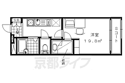 レオパレス鳥羽街道ファミリア 1Kの間取図画像