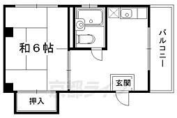 青葉マンション 1Kの間取図画像