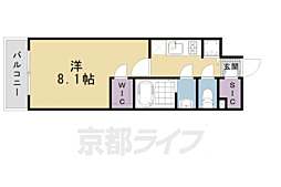 エスリード京都梅小路 1Kの間取図画像