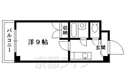 ベルビュー芦刈山 1Kの間取図画像
