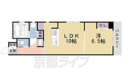 アマデウス萬壽寺葛野大路 1LDKの間取図画像