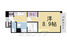 サンライズ石田 1Kの間取図画像