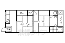 丸ア荘 2Kの間取図画像