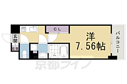 THEGARNETSUITERESIDENCE西七条 1Kの間取図画像