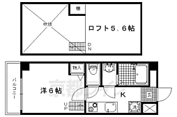 ロフティ智恵光院南 1Kの間取図画像