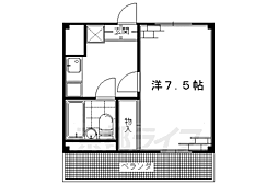 アムール・エステート篠 1Kの間取図画像
