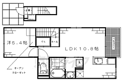 ジュネビーブ2 1LDKの間取図画像