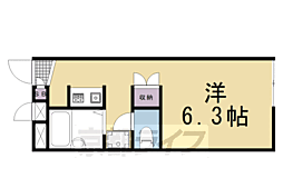 レオパレスシェルクール 1Kの間取図画像