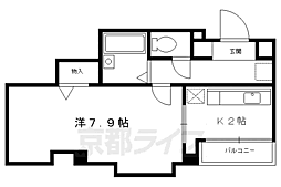 ノーベルテラス稔 1Kの間取図画像
