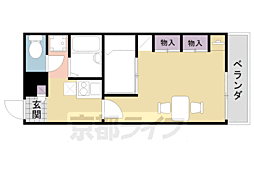 レオパレスプランタン参番館 1Kの間取図画像