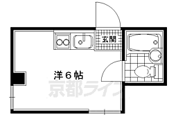 セゾン衣笠 ワンルームの間取図画像