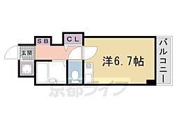 シルク21 ワンルームの間取図画像